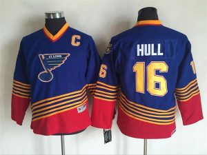 Kinder St. Louis Blues Eishockey Trikot Retro Hull #16 Blau